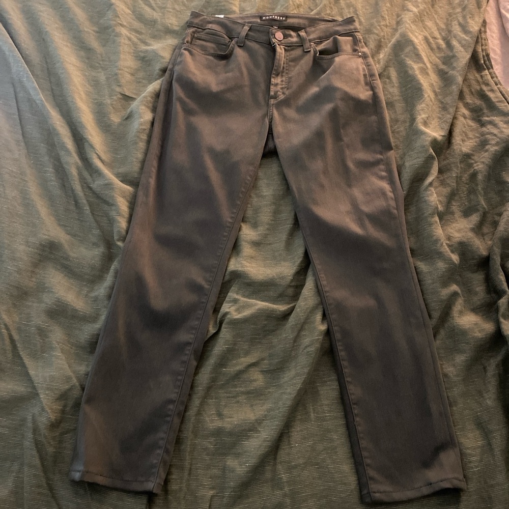 Green Chinos with Straight Leg and Durable Fabric